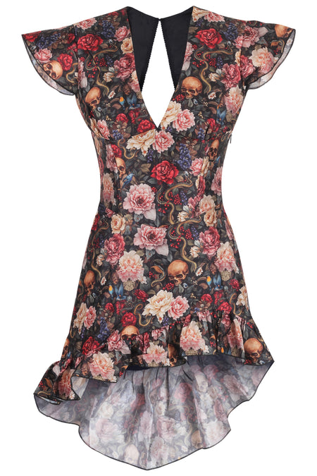 Poison Garden High-Low Corset Mini Dress