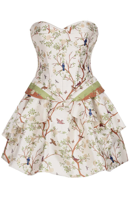 Garden Song Corset Dress with Layered Skirt
