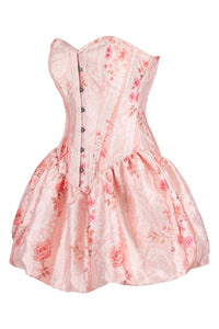 Blush Rose Garden Corset Dress with Bubble Skirt